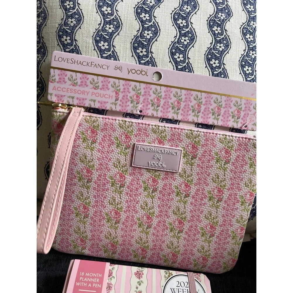 Love Shack Fancy Target - Yoobi Blooming Heirloom Flat Zip Pencil Case